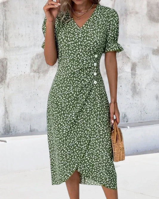 Leviana™ | Abito Elegante con Stampa Floreale