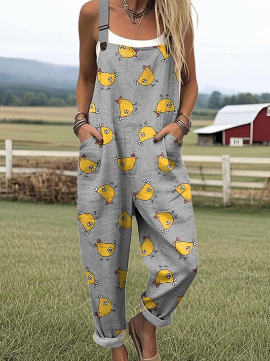 19 Women's Vintage Wide Leg Jumpsuit - Effortless Style & Comfort