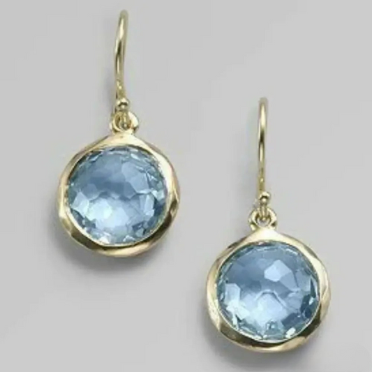 Orecchini in Cristallo Blu Vintage