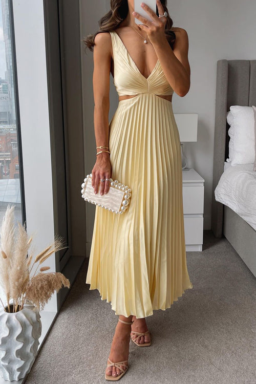 Elsa | Elegante Abito Maxy Plissettato