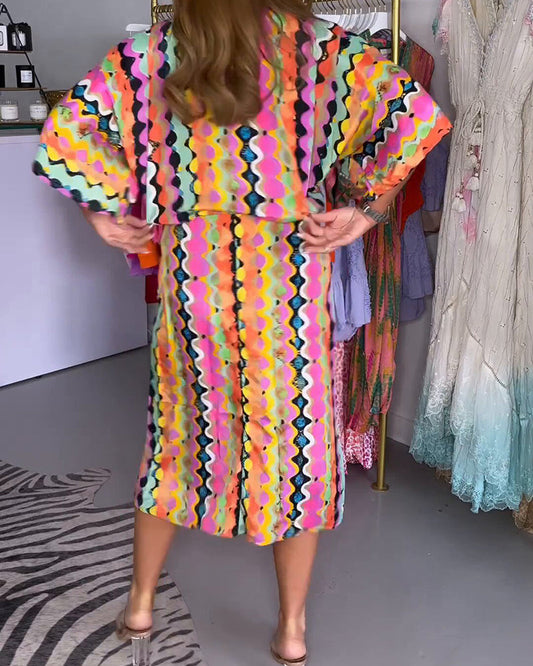 Amaris - Vestito Midi con Scollatura a V