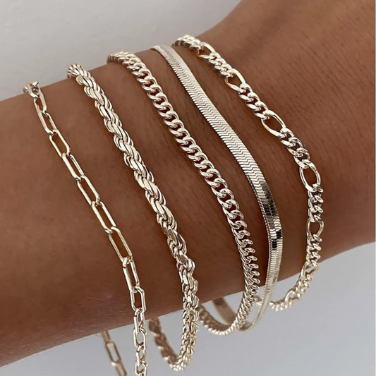 Märta - Set di bracciali in oro 16k