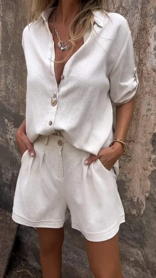 Chiara | Completo in lino traspirante