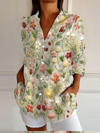 Zaira® – Camicia Ricamata con Motivo Floreale