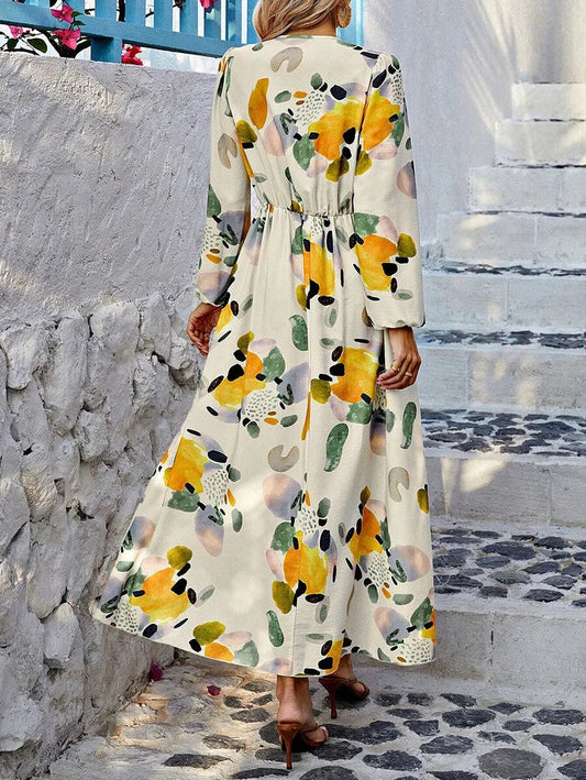 Elise - Abito Maxi con Charme Floreale