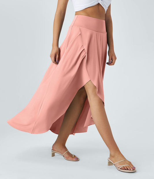 Natalia | Gonna Elegante e Confortevole con Spacco Rosa