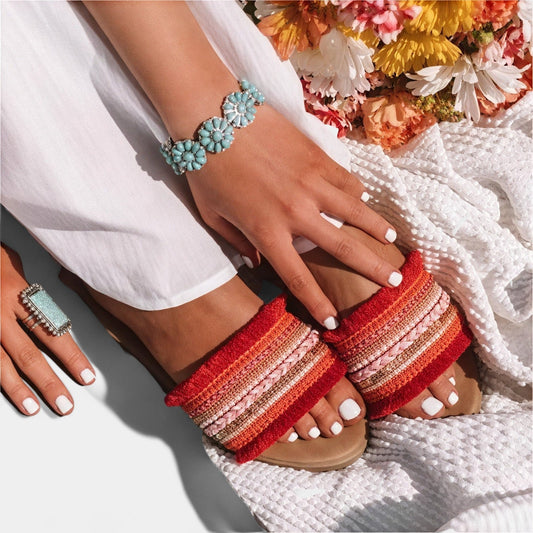 CELINA™ – Sandali piatti con perline e stile bohemien