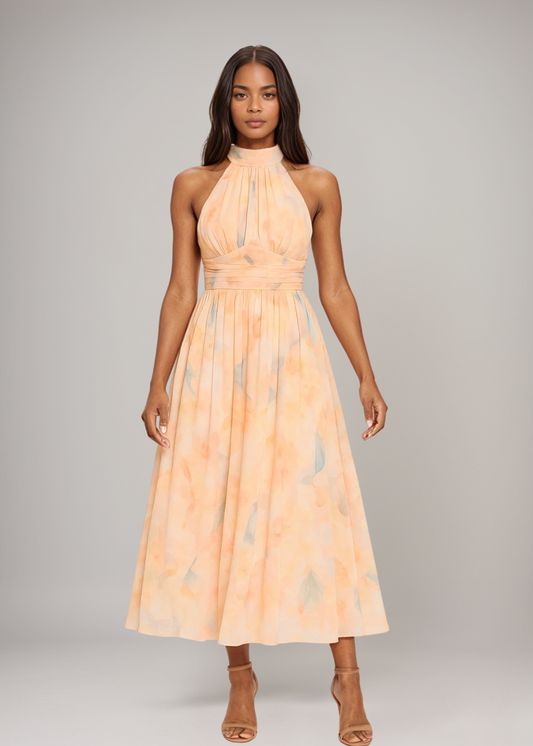 Antonella | Elegante Abito Maxy Halterneck