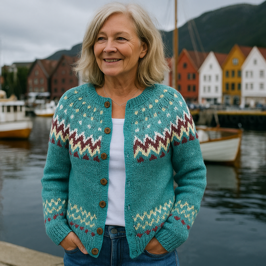 Freya™ | Cardigan Chic a Maglia Larga con Motivo