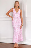 Farida - Abito Maxi in Pizzo Rosa