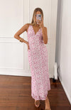 Farida - Abito Maxi in Pizzo Rosa