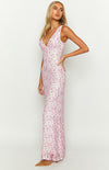 Farida - Abito Maxi in Pizzo Rosa