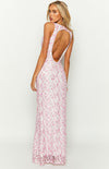 Farida - Abito Maxi in Pizzo Rosa