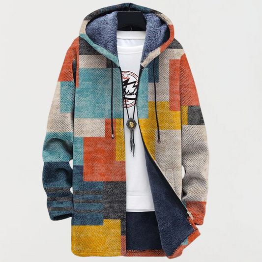 Cleo | Cardigan a Blocchi di Colori Geometrici