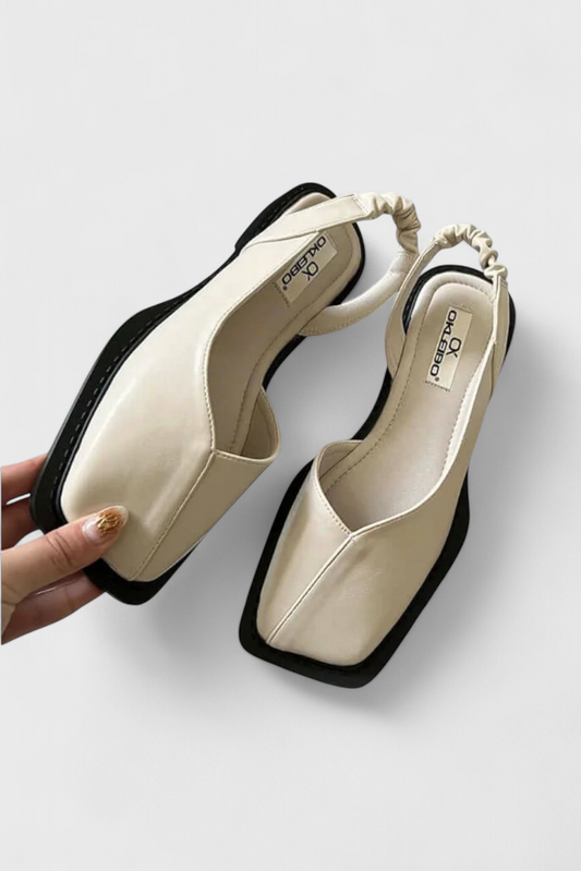 Cora Scarpe Pantofole con Punta Quadrata
