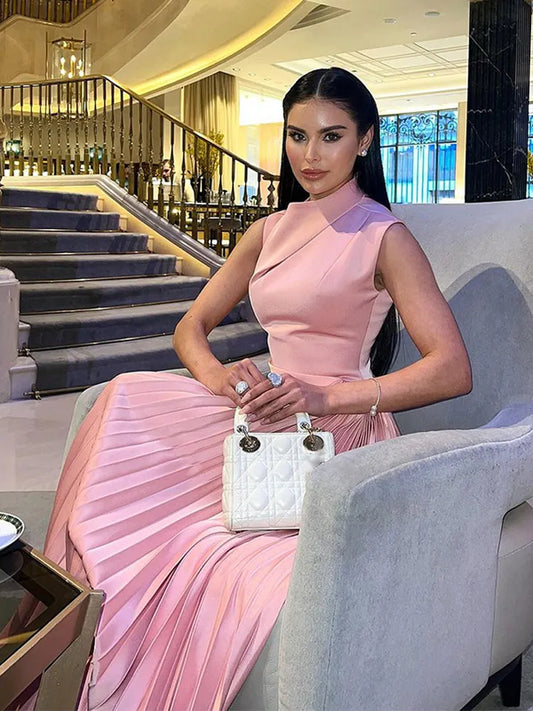 Ellison - Abito Maxi Drappeggiato Elegante