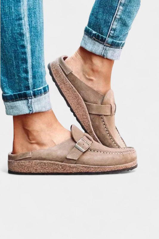 Zoccoli Classici Floristra in Camoscio