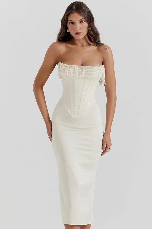 Zahra - Stupenda Vestito Midi in Raso