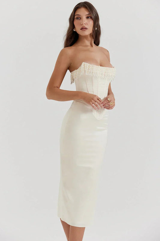 Zahra - Stupenda Vestito Midi in Raso