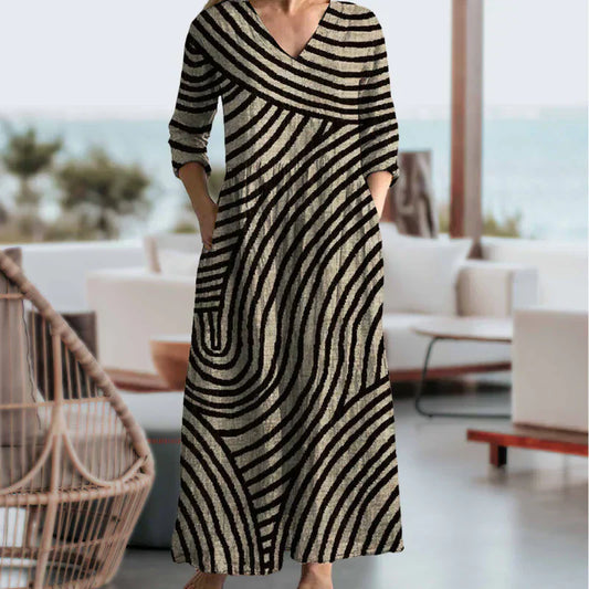 Leviana™ | Abito vintage a righe
