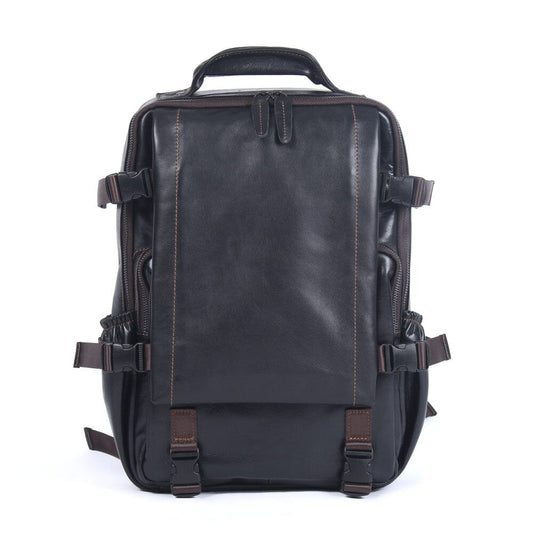 Zaino in Pelle Nera da Uomo | ISAAC