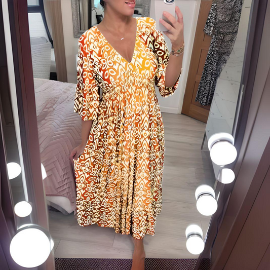 Isabella | Abito Stampato Boho