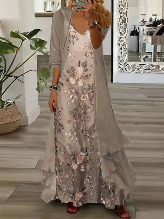 Serena™ – Set Elegante 2 Pezzi Halter con Stampa Floreale • Multicolore