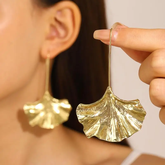 Bliss - Orecchini Vintage con Petali d'Oro