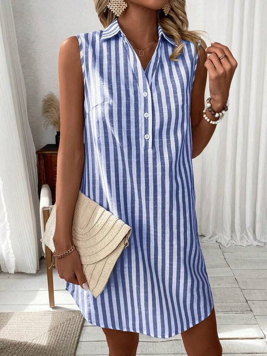 Leviana™ | Abito camicia a righe
