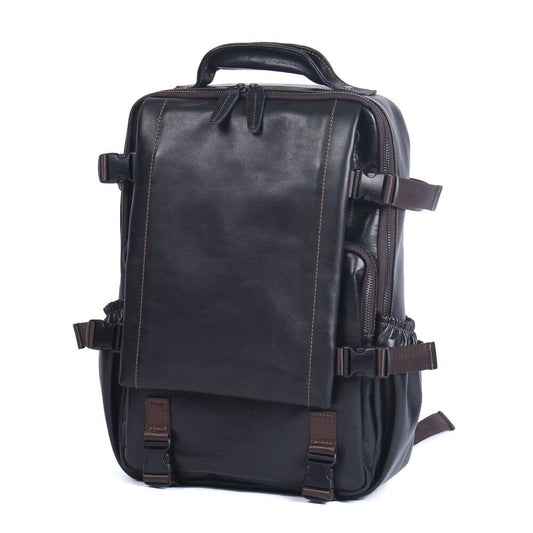 Zaino in Pelle Nera da Uomo | ISAAC