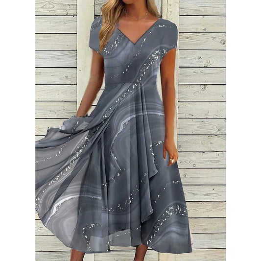 Bianca | Abito Midi con Scollo a V