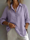Camicia Lunga in Lino con Collo a V