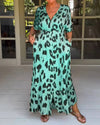 Helga - Abito Maxi a Stampa Leopardo