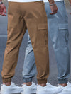 2 pezzi Pantaloni Cargo da Uomo - Tasche Multifunzionali, Coulisse Regolabile, Adatti per Abbigliamento Casual e Formale in Tutte le Stagioni - Ottimo Regalo di Compleanno/Natale - Lavabile in Lavatrice e Durevole, un Must-have per gli Appassionati di Att