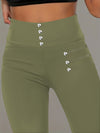 Leggings a Vita Alta con Dettaglio di Perline