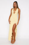 ABITO HALTER MIDI CON VOLANT