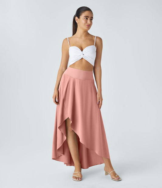 Natalia | Gonna Elegante e Confortevole con Spacco Rosa