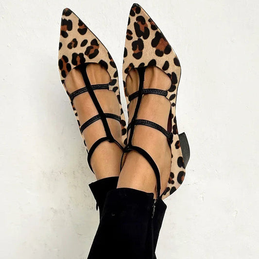 Bridget - Scarpe con tacco e cinturino leopardato