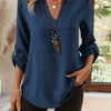 Blusa Fluida con Scollo Aperto