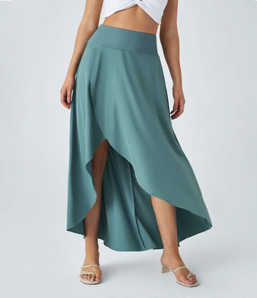 Natalia | Gonna Elegante e Confortevole con Spacco Turchese