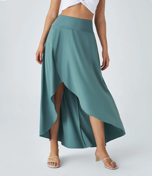 Natalia | Gonna Elegante e Confortevole con Spacco Turchese