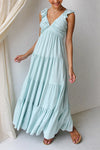 Giulietta | Abito Maxi con Rouches e Scollatura a V