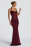 ABITO LUNGO HALTER RUFFLE