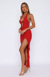 ABITO HALTER MIDI CON VOLANT
