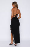 ABITO HALTER MIDI CON VOLANT