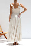 Giulietta | Abito Maxi con Rouches e Scollatura a V