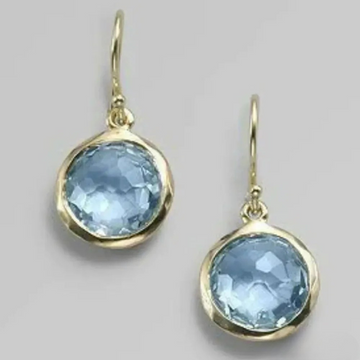 Orecchini in Cristallo Blu Vintage