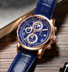 Orologio Cronografo con Cinturino in Pelle Premium