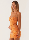 VESTITO MINI RICAMATO CON SCHIENA INCROCIATA