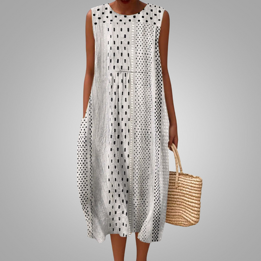 26 Nora | Monochrome Dot Dress